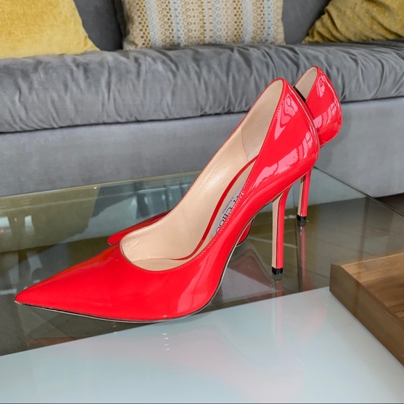 Jimmy Choo “Love” Chilli Red patent leather pumps - Picture 1 of 8